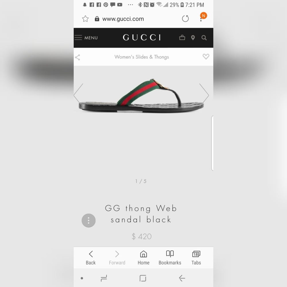 Gucci sandals/thongs